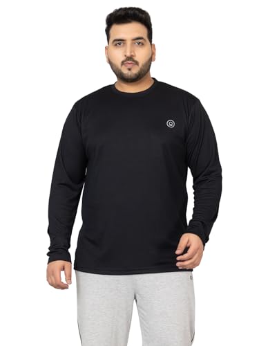 CHKOKKO Men's Solid Plus Size