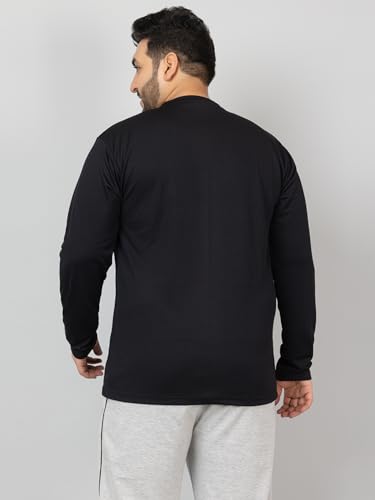 CHKOKKO Men's Solid Plus Size
