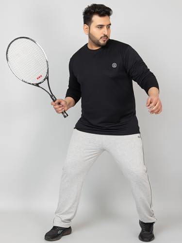 CHKOKKO Men's Solid Plus Size