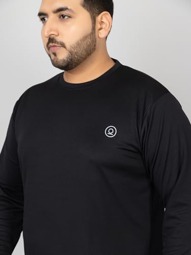 CHKOKKO Men's Solid Plus Size