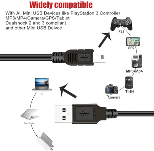 PS3 Controller Charging Cable, 5.4ft