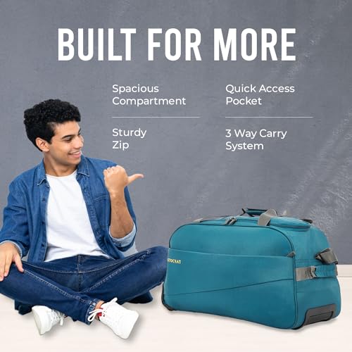 Aristocrat Polyester 63 cms Teal Blue Travel Duffle (Rookie) - Image 3