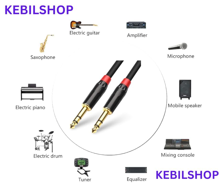 Guitar Instrument Cable, 6.35mm TRS