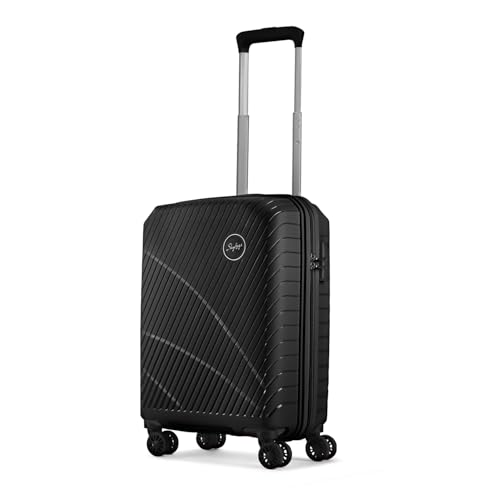Skybags Streax Cabin (Small Size) Hard Case Trolley Bag, Black