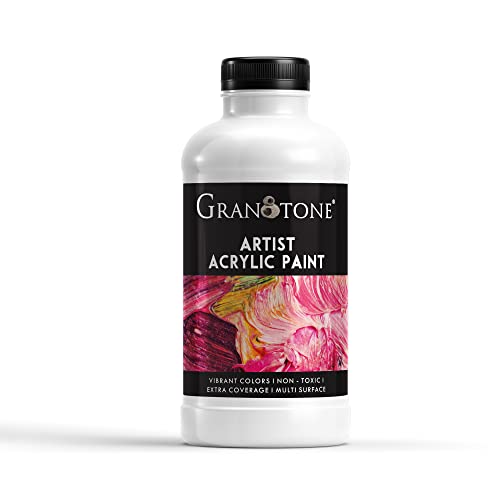 GRANOTONE White Acrylic Paint 500ml Rich Pigment Non Cracking