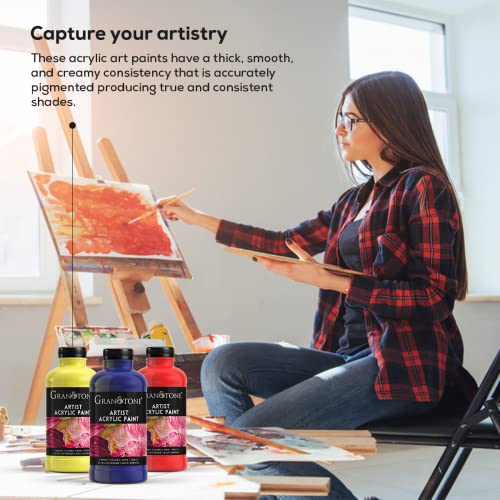 GRANOTONE White Acrylic Paint 500ml Rich Pigment Non Cracking - Image 3