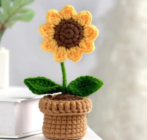 Quace Handcrafted Crochet Sunflower