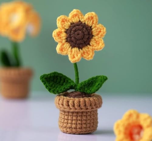 Quace Handcrafted Crochet Sunflower