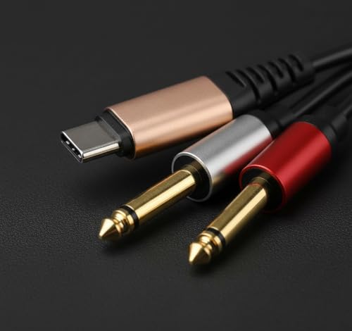 Type-C to Dual 6.35mm TS