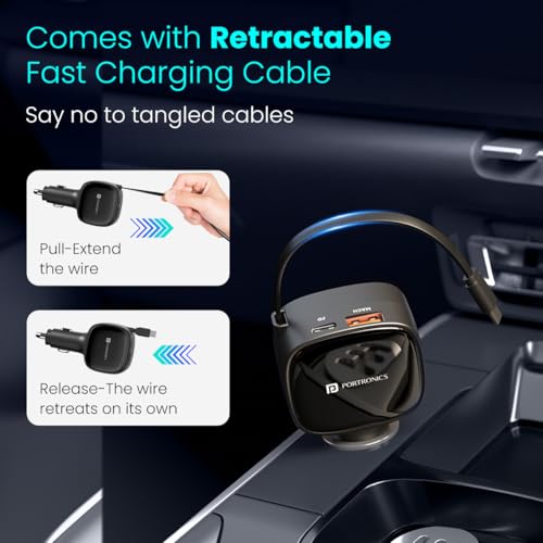 Portronics Car Power Retracto 84W