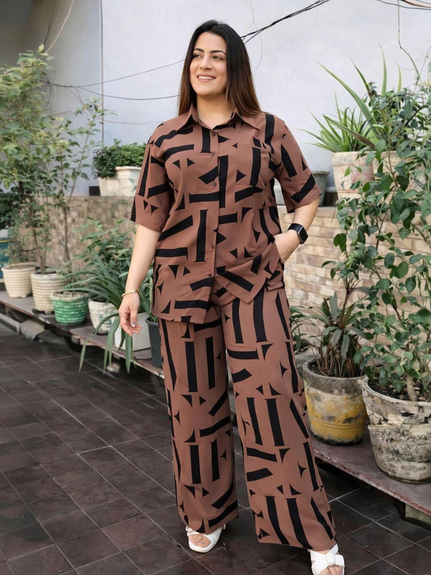 shommee Shirt Palazzos Co-ords Set