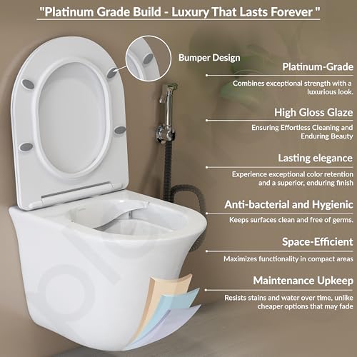 Plantex Ceramic Wall Hung Commode