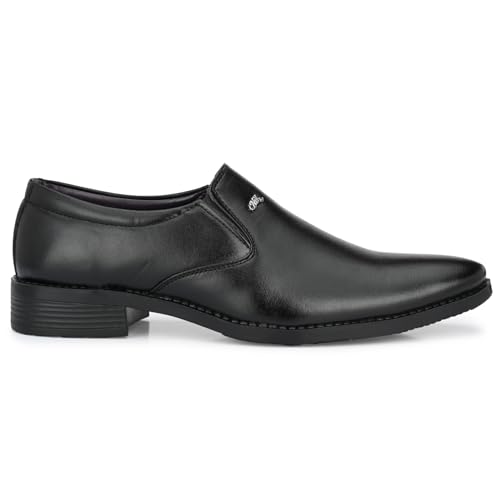 Leatherkraft Stacked Heel Slip-On Formal Shoes - Image 2