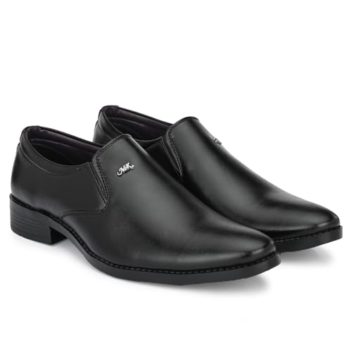 Leatherkraft Stacked Heel Slip-On Formal Shoes - Image 5
