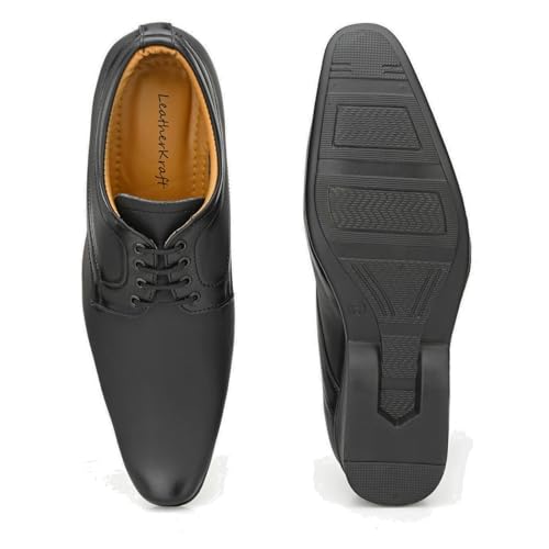 LeatherKraft Textured Formal Lace-Up Shoes - Image 3