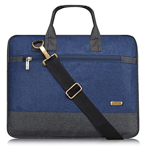 LOREM Unisex Multicolor Linen Textured Synthetic Laptop Bag,MC-BG34
