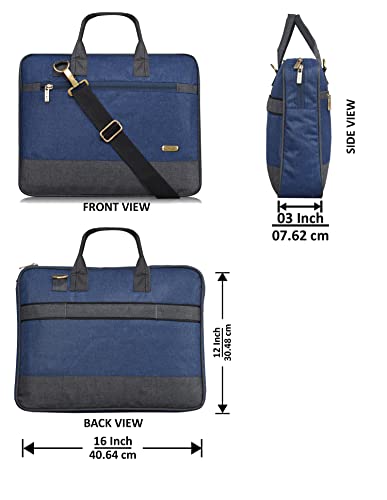 LOREM Unisex Multicolor Linen Textured Synthetic Laptop Bag,MC-BG34 - Image 2