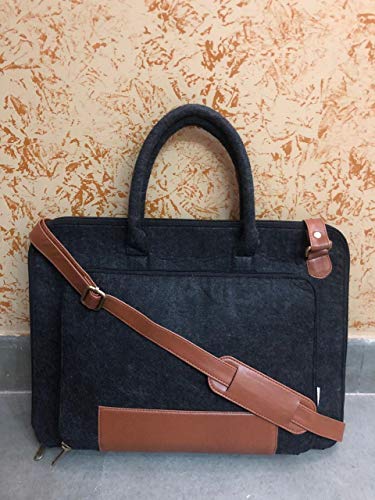 OON Laptop Bag 15 Inch Smart Black Felt External Size 16.1 inch
