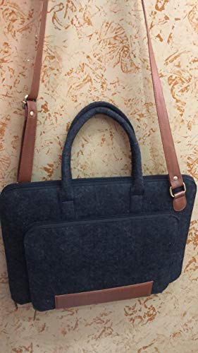 OON Laptop Bag 15 Inch Smart Black Felt External Size 16.1 inch - Image 2