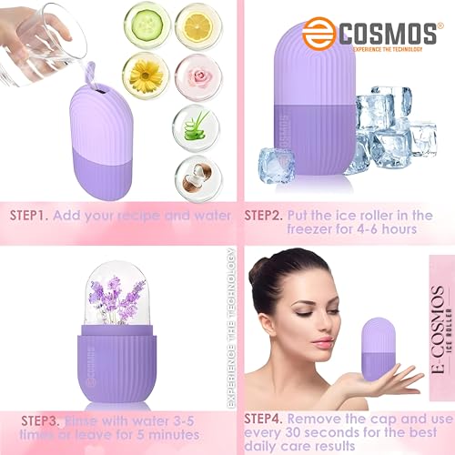 E-COSMOS Ice Face Roller Massager,Ice