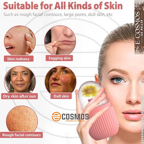 E-COSMOS Ice Face Roller Massager,Ice