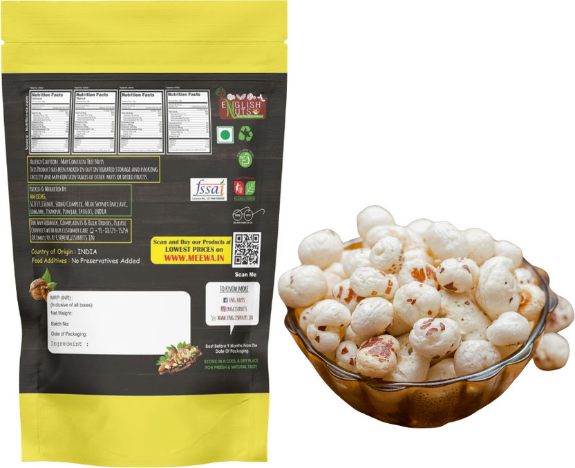 ENGLISH NUTS Classic Makhana Makhana (4 x 250 g) - Image 2