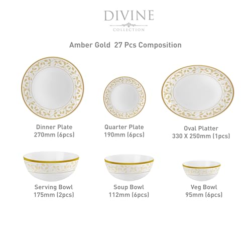 Cello Opalware Divine Series Amber