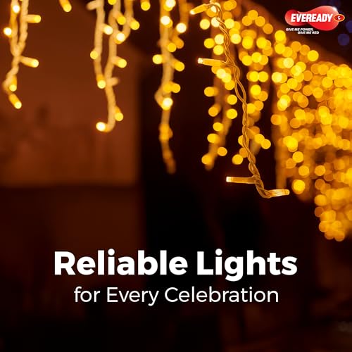 EVEREADY UTSAV 33 FEET, 46 LEDs String Lights, Warm White, Pk 1 - Image 4