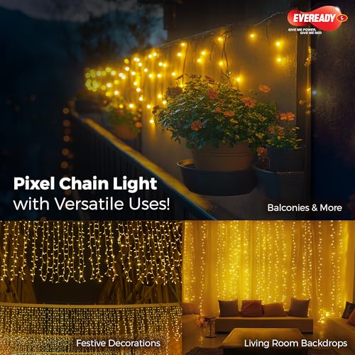 EVEREADY UTSAV 33 FEET, 46 LEDs String Lights, Warm White, Pk 1 - Image 6