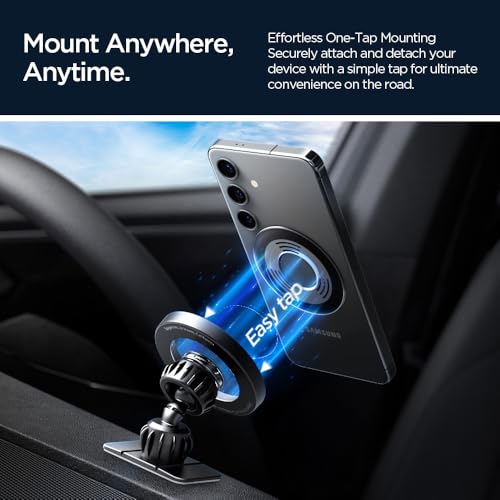 Spigen Magnetic Air Vent & Dashboard Car Mount - Black - Image 4