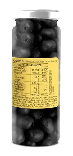 Borges Black Pitted Olives 430g