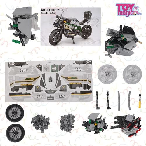 ToyMagic 593-Piece Building Blocks Bike