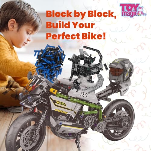 ToyMagic 593-Piece Building Blocks Bike