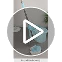 Amazon Brand - Presto! Spin Mop with Plastic Bucket Set, Blue - Image 2