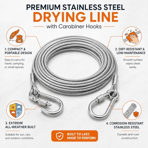 10 Meter Stainless Steel Clothesline