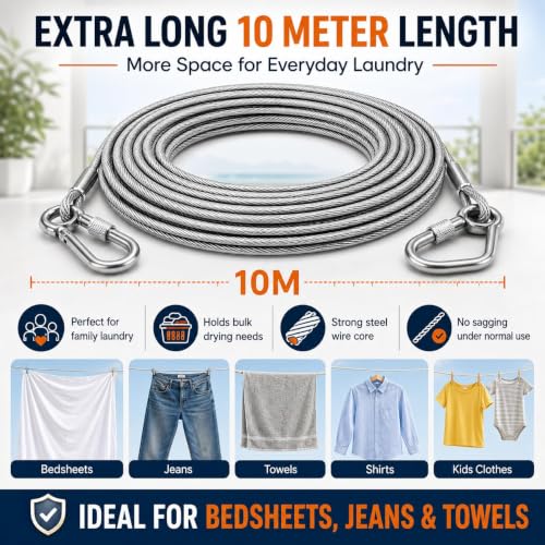 10 Meter Stainless Steel Clothesline