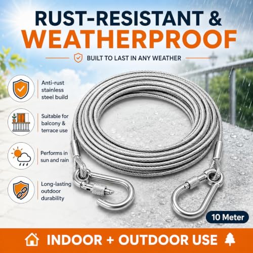 10 Meter Stainless Steel Clothesline