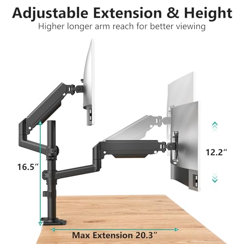 WALI Dual Monitor Mount, 13-32