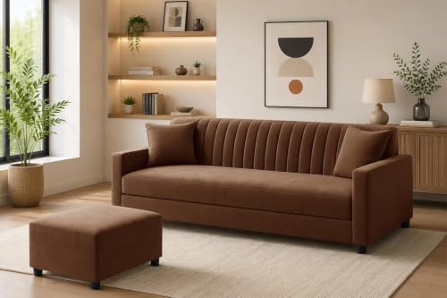 Modern Three Seater Wooden Sofa