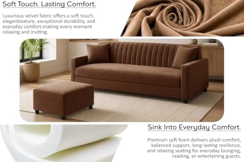 Modern Three Seater Wooden Sofa