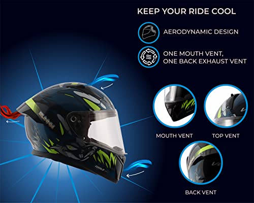 Vega Bolt Bunny Black Blue Helmet-L - Image 6