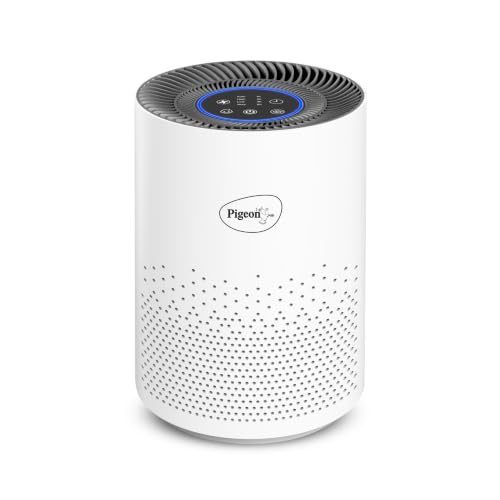 Pigeon Air Purifier for Home, HEPA H13, 99.99% PM2.5, White, 235 Sq Ft