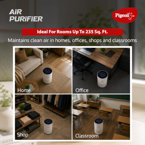 Pigeon Air Purifier for Home, HEPA H13, 99.99% PM2.5, White, 235 Sq Ft - Image 7