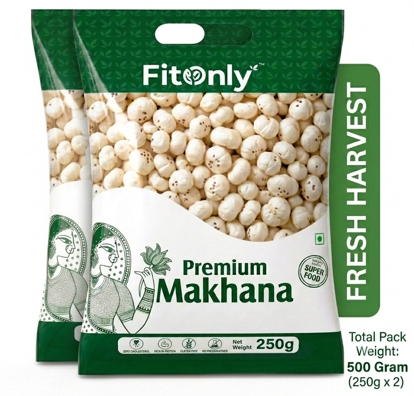 Envelope Dryfruits Plain Makhana Fox Nuts Makhana (4 x 250 g) - Image 8