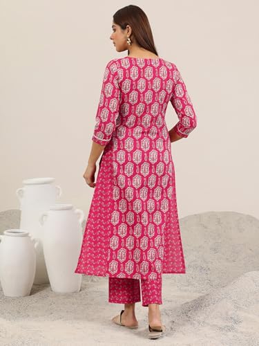 Libas Printed Pure Cotton Straight Kurta with Trouser Suit - Image 3