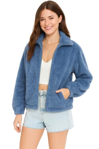 THE DRY STATE Women's Fur Pull Over With High Neck