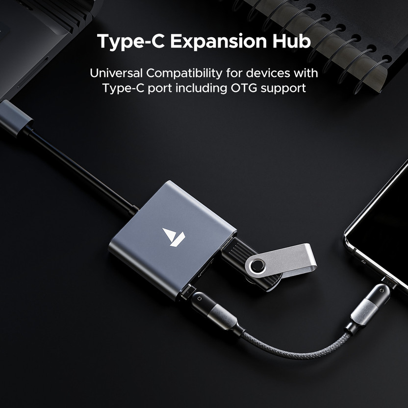 boAt Type C Swift Lynk 3 in 1 USB Hub (Silver) - Image 3