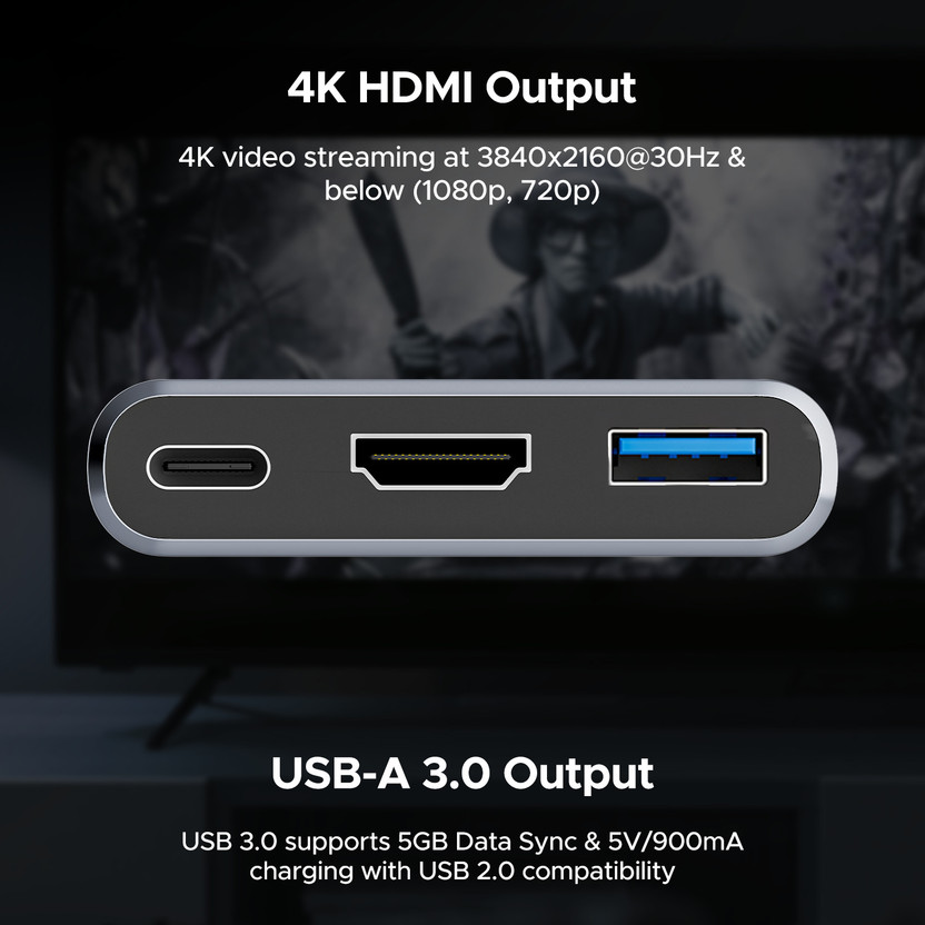boAt Type C Swift Lynk 3 in 1 USB Hub (Silver) - Image 4