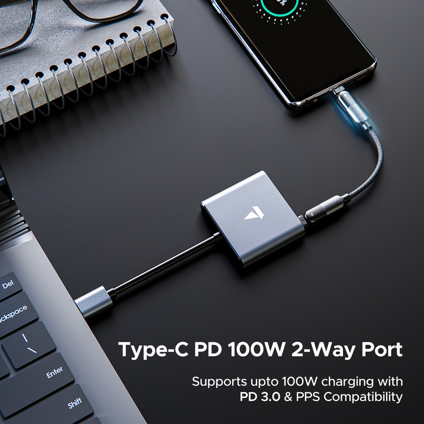 boAt Type C Swift Lynk 3 in 1 USB Hub (Silver) - Image 5