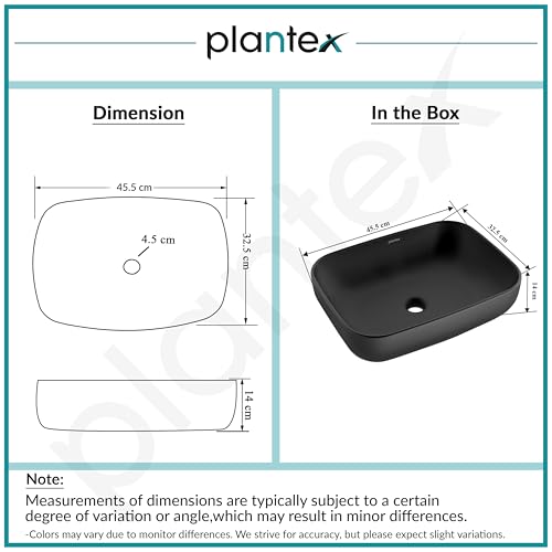 Plantex Ceramic Black Wash Basin